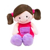 Boneca Sorridente Roupa Pink 29 cm