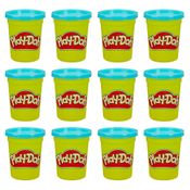Massa De Modelar - Play-Doh - Conjunto Com 12 Potes - Azul - Hasbro