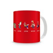 Caneca Mario Bros Linha do Tempo