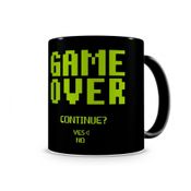 Caneca Game Over Continue Preta