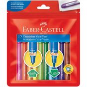 Canetas Hidrográficas - Vai e Vem - 12 Cores - Faber-Castell