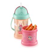 Copo Com Porta Snack Playfyl - Rosa - Fisher-Price - Multikids