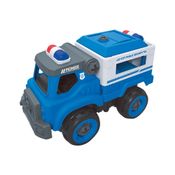 Conjunto De Veículos - City Machine - Caminhão De Transporte Policial - Multikids