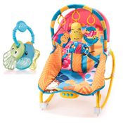 Kit de Cadeirinha de Balanço Reclinável - Girafas e Mordedor - Sea Friends - Menino - Multikids