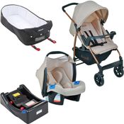 Carrinho de Bebê Travel System Burigotto Ecco Mon Amour + Base + Ninho Pramette