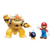 Bonecos Colecionáveis - Super Mario - Vs Bowser Castle - Diorama - Set - Candide