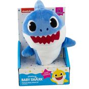 Baby Shark - Pelúcia Musical 20cm - Tubarão Azul - Sunny