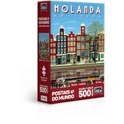 Quebra-Cabeça - 500 Peças Nano - Postais do Mundo - Holanda - Amsterdã - Toyster