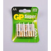Pilha Super Alkaline GP AA 1.5V Blister com 4