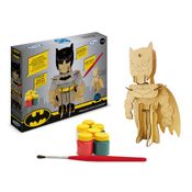 Quebra-Cabeça 3D - DC - Batman - 18 Peças - Para Colorir - Em MDF - Xalingo