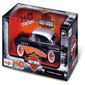 Veículo Miniatura - Harley Davidson - Hd. Custom - 1:26 1955 - Preto