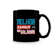 Caneca Melhor Gamer das Galaxias Black