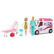 Veículo e Boneca Barbie - Care Clinic - Hospital Médico e Enfermeira - Mattel