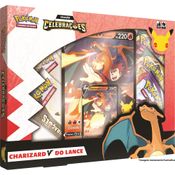 Box - Pokémon - Coleção Pikachu V - Destinos Brilhantes - 25 Anos - Charizard V - Copag