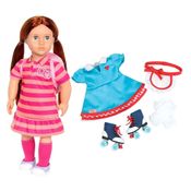 EXCLUSIVO – Kit Our Generation - Boneca Kimmy e Conjunto de Patinação Azul - Candide