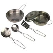 Kit Cozinha Infantil Jogo De Panelinhas Inox 6 Peças