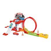Playset e Mini Veículos - Pista de Corrida Plataforma de Lançamento - FanFun