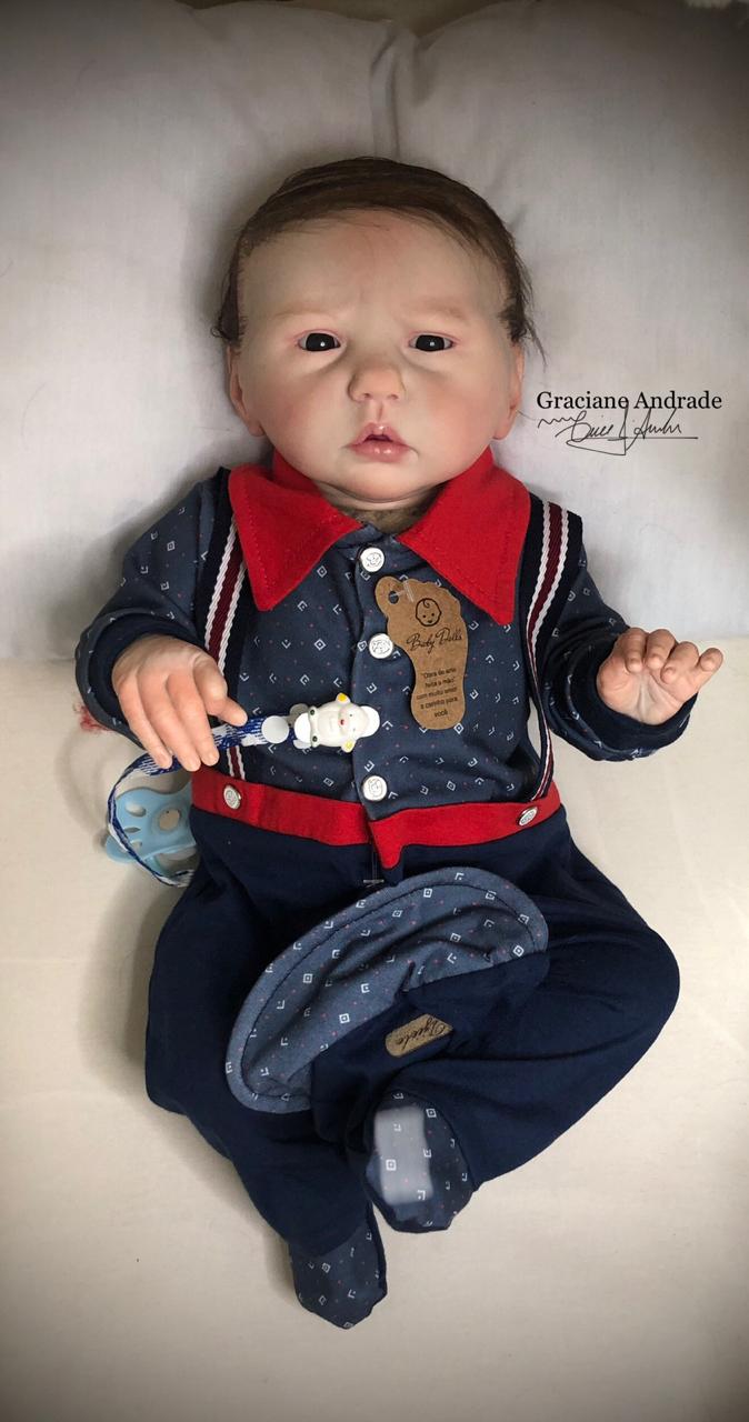 Boneca Bebê Reborn Miya Roupinha Azul Cotiplás - 2648 : :  Brinquedos e Jogos