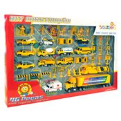 Kit de Carrinhos de Construção - 46 Peças com Tapete Temático - Solzinho