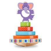 Conjunto de Atividades em Madeira - Formas Para Empilhar - Elefante - Melissa e Doug