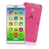 Celular Infantil Buba Baby Phone Com Sons E Musicas Rosa