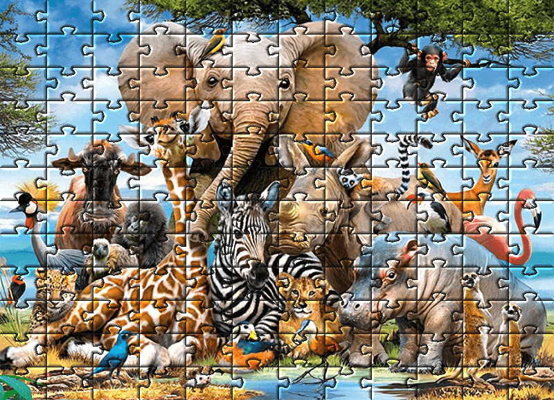 Quebra-cabeça Puzzle Fundo do Mar de 252 peças - Rei do Pendrive
