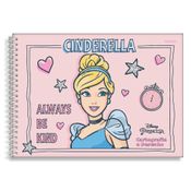 Caderno Cartografia - Disney - Princesas - Starschool - Espiral Capa Dura - 80 Folhas - Rosa