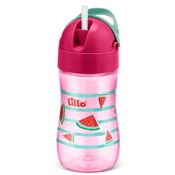 Copo Infantil Com Canudo Evolution 300ml Rosa - Lillo