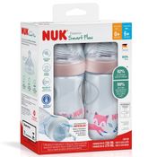 Kit 2 Mamadeiras Smart Flow 150/270ml Rosa Essence NUK