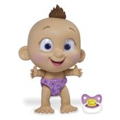 Tiny Tots - Boneco Interativo - Moreno com Fralda Roxa - Candide