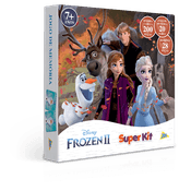 Super Kit com Quebra-Cabeça - Dominó - Jogo da Memória - Frozen 2 - Toyster