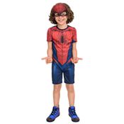 Fantasia Infantil - Marvel - Spider Man - Tamanho M - Azul - Regina Festas