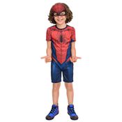 Fantasia Infantil - Marvel - Spider Man - Tamanho G - Azul - Regina Festas