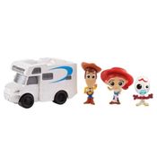 Mini Figuras Disney Pixar Toy Story Amigos em Viagem sobre Rodas - Woody, Jessie e Forky - Mattel UNICA