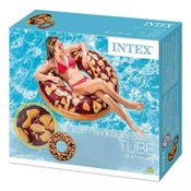 Bóia Inflável Donut De Chocolate 1,14m - Intex 56262