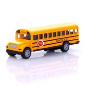 Brinquedo Infantil Ônibus Escolar Americano Miniatura de Ferro Abre Porta