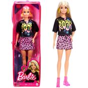 Boneca Barbie Fashionista Loira - Roupa de Rock - Mattel