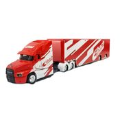 Miniatura Caminhão Custom Haulers 1:64 Maisto Design - Mack Anthem Eibach Vermelho e Branco