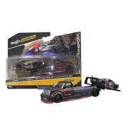 Miniatura Picape Reboque C/ Carro 1:64 Maisto Desing Elite Transport - Flatbed/ 1971 Chevrolet Camaro Z/28