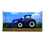 Trator com Pá na Frente 10 cm Burago Farm - New Holland T7.315 com Pá Frontal