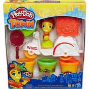 Massa de Modelar Com Figura e Veículo - Play Doh Town - Entregador de Pizza - Hasbro