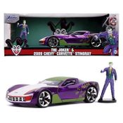 Miniatura 2009 Chevy Corvette Stingray com mini Coringa (The Joker) - Escala 1/24 - Jada Toys