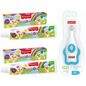 ESCOVA DE DENTES INFANTIL + 2 GEL DENTAL - 12M+ FISHER PRICE