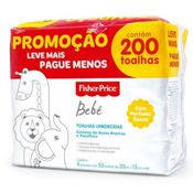 PACK 200 TOALHAS UMEDECIDAS COM PERFUME FISHER PRICE