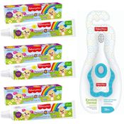 ESCOVA DE DENTES INFANTIL + 3 GEL DENTAL - 12M+ FISHER PRICE