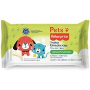 TOALHAS UMEDECIDAS PETS FISHER PRICE PARA CÃES E GATOS