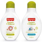 KIT SHAMPOO E CONDICIONADOR VEGANO & NATURAL FISHER PRICE