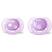 CHUPETA ULTRA SOFT DUPLA DECORADA 6-18M MENINA PHILIPS AVENT