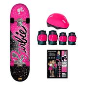 Skate Barbie com acessórios de segurança - Fun F00105