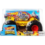 Hot Wheels Carrinho Monster Trucks Skeleton Crew 1:24 Mattel